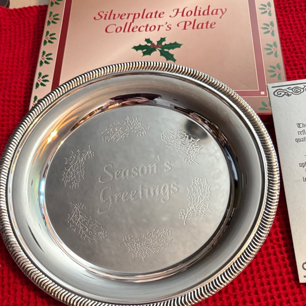 Legacy Silverplate Holiday Collector's Plate
